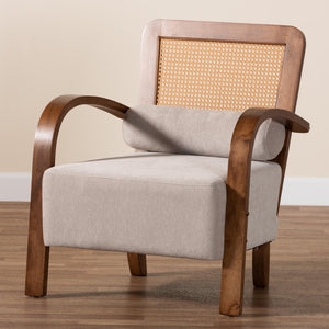 Modern European furniture - Gray Padded Japandi Lounge Chair - www.oroa.com