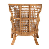 Modern European furniture - Lattice Rattan Wingback Lounge Chair - www.oroa.com
