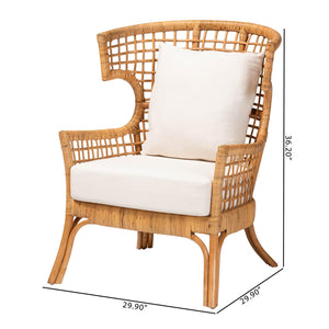 Modern European furniture - Lattice Rattan Wingback Lounge Chair - www.oroa.com