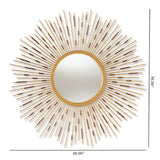 Contract furniture - Gold Sunburst Accent Wall Mirror -  www.oroatrade.com