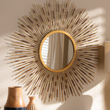 Contract furniture - Gold Sunburst Accent Wall Mirror -  www.oroatrade.com