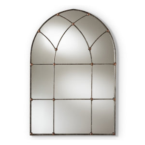   Modern European furniture - Silver Arched Window Accent Mirror - www.oroa.com | Oroa.com