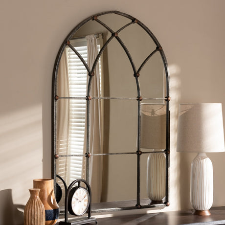   Modern European furniture - Silver Arched Window Accent Mirror - www.oroa.com | Oroa.com