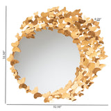 Hospitality furniture - Gold Butterfly Accent Wall Mirror - www.oroatrade.com
