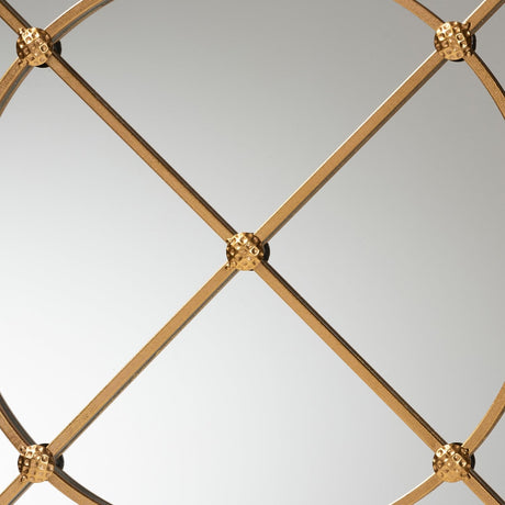 Modern European furniture - Metal Framed Round Wall Mirror - www.oroa.com