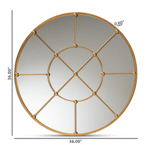   Modern European furniture - Metal Framed Round Wall Mirror - www.oroa.com | Oroa.com