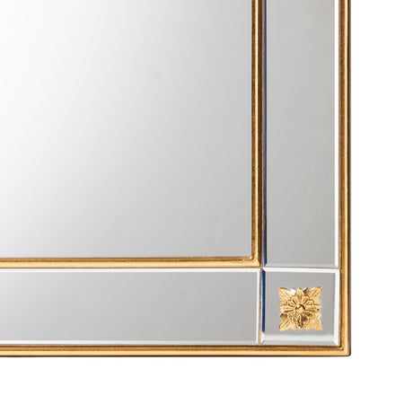 Hospitality furniture - Rectangular Gold Accent Wall Mirror - www.oroatrade.com