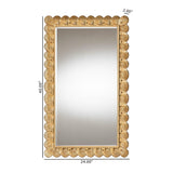 Hospitality furniture - Gold Seashell Accent Mirror - www.oroatrade.com