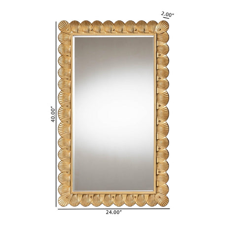 Hospitality furniture - Gold Seashell Accent Mirror - www.oroatrade.com