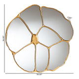 Hospitality furniture - Gold Flower Accent Wall Mirror - www.oroatrade.com