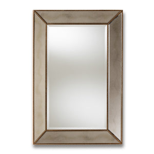   Modern European furniture - Gold Beaded Accent Wall Mirror - www.oroa.com | Oroa.com