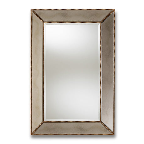   Modern European furniture - Gold Beaded Accent Wall Mirror - www.oroa.com | Oroa.com
