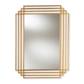 Hospitality furniture - Gold Art Deco Accent Mirror - www.oroatrade.com