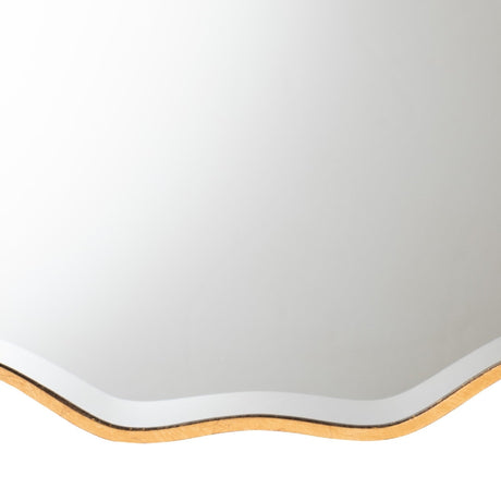 Hospitality furniture - Gold Scalloped Round Mirror - www.oroatrade.com