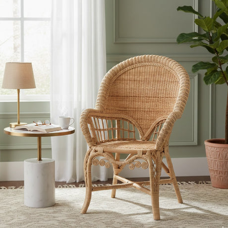 Woven Natural Rattan Accent Chair | Novi Living Ratu