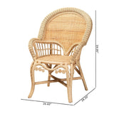 Modern European furniture - Woven Natural Rattan Accent Chair - www.oroa.com
