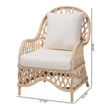 Modern European furniture - Braided Rattan Padded Lounge Chair - www.oroa.com