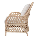 Modern European furniture - Braided Rattan Padded Lounge Chair - www.oroa.com