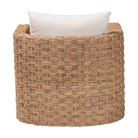 Woven Seagrass Curved Accent Chair | Bali Loom Rhinos | Oroa.com