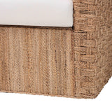 Modern European furniture - Woven Seagrass Curved Accent Chair - www.oroa.com