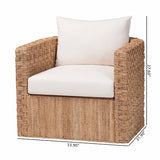 Modern European furniture - Woven Seagrass Curved Accent Chair - www.oroa.com