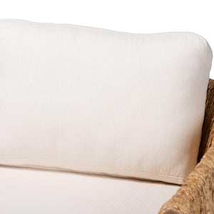 Cushioned Woven Seagrass Lounge Chair | Bali Loom Roma | Oroa.com