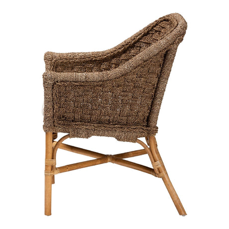 Modern European furniture - Woven Seagrass Bohemian Accent Chair - www.oroa.com