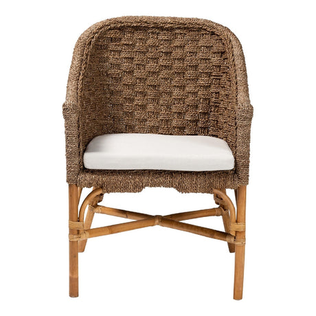 Modern European furniture - Woven Seagrass Bohemian Accent Chair - www.oroa.com