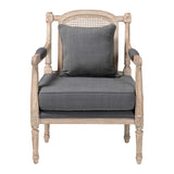 Modern European furniture - Carved Wood Framed Accent Chair - www.oroa.com