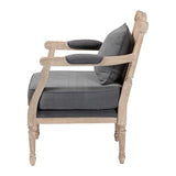 Modern European furniture - Carved Wood Framed Accent Chair - www.oroa.com