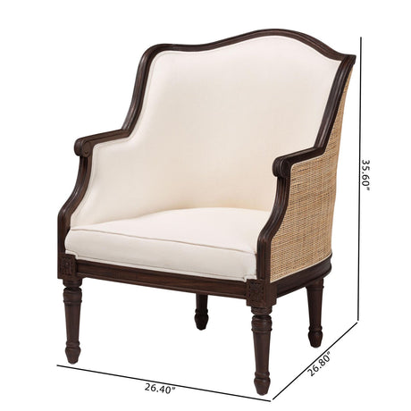 Modern European furniture - Beige Traditional French Accent Chair - www.oroa.com