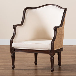 Modern European furniture - Beige Traditional French Accent Chair - www.oroa.com