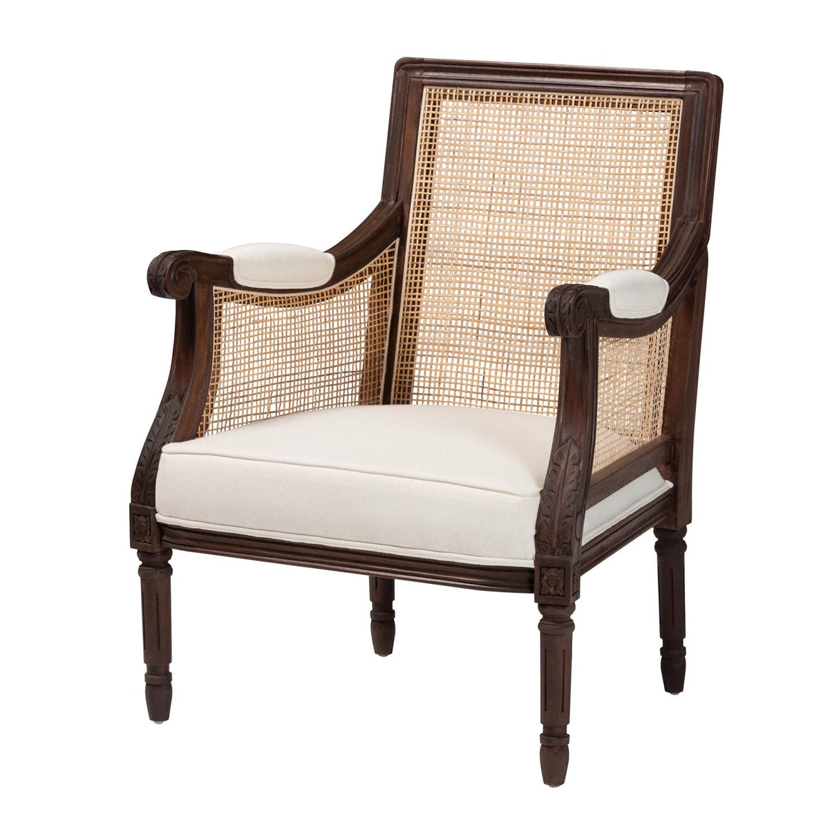 Wooden Padded Accent Chair | Bali Loom Desmond | Oroa.com