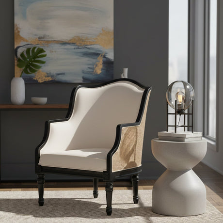 Modern European furniture - Woven Rattan French Accent Chair - www.oroa.com