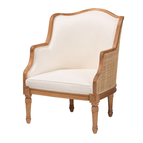 Woven Rattan French Accent Chair | Bali Loom Elizette | Oroa.com