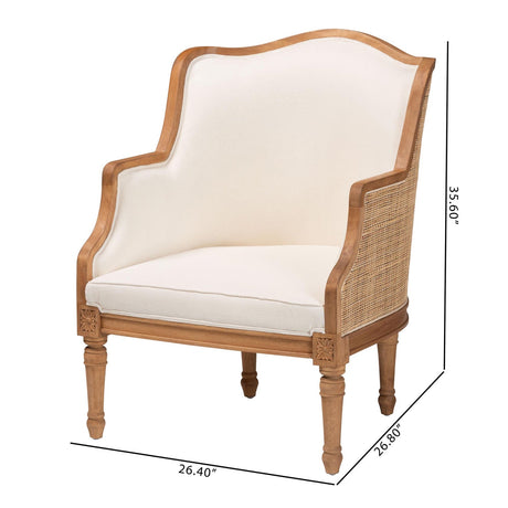 Modern European furniture - Woven Rattan French Accent Chair - www.oroa.com