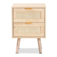 Modern European furniture - Oak 2 Drawer End Table - www.oroa.com
