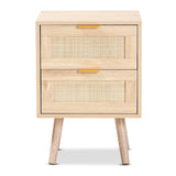 Modern European furniture - Oak 2 Drawer End Table - www.oroa.com
