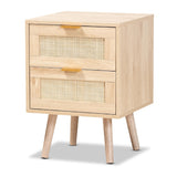 Modern European furniture - Oak 2 Drawer End Table - www.oroa.com

