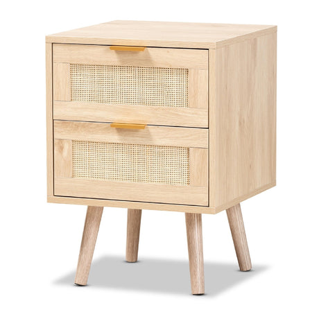 Modern European furniture - Oak 2 Drawer End Table - www.oroa.com
