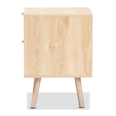 Modern European furniture - Oak 2 Drawer End Table - www.oroa.com