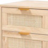 Modern European furniture - Oak 2 Drawer End Table - www.oroa.com
