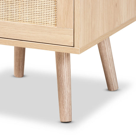 Modern European furniture - Oak 2 Drawer End Table - www.oroa.com