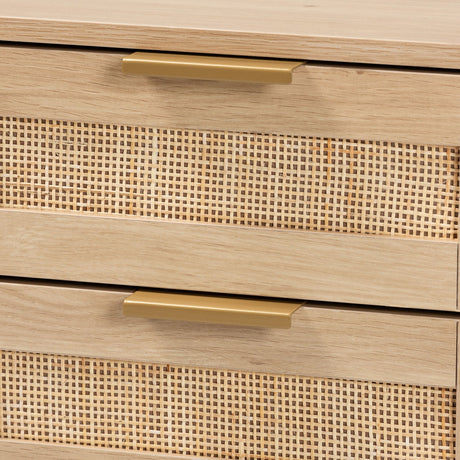 Modern European furniture - Japandi 2 Drawer End Table - www.oroa.com