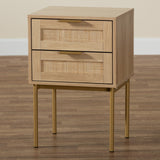 Modern European furniture - Japandi 2 Drawer End Table - www.oroa.com