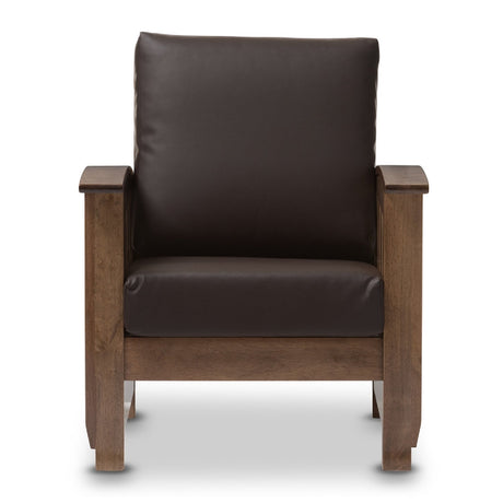 Modern European furniture - Wooden Mission Style Lounge Chair - www.oroa.com