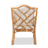 Modern European furniture - Natural Rattan Cushioned Accent Chair - www.oroa.com