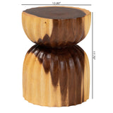 Modern European furniture - Hourglass Wooden Side Table - www.oroa.com