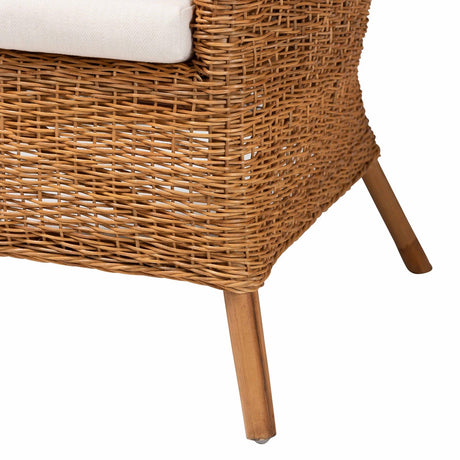 Modern European furniture - Tapered Back Rattan Accent Chair - www.oroa.com