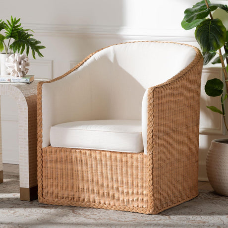 Modern European furniture - Padded Rattan Bohemian Lounge Chair - www.oroa.com